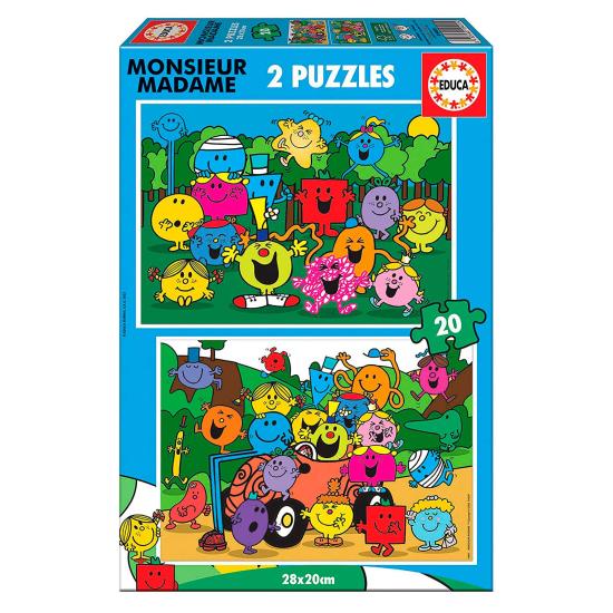 Educa Monsieur Madame Puzzle mit 2 x 20 Teilen