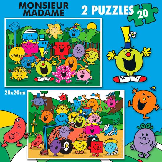 Educa Monsieur Madame Puzzle mit 2 x 20 Teilen