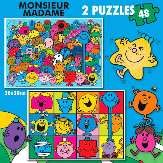 Educa Monsieur Madame Puzzle mit 2 x 48 Teilen