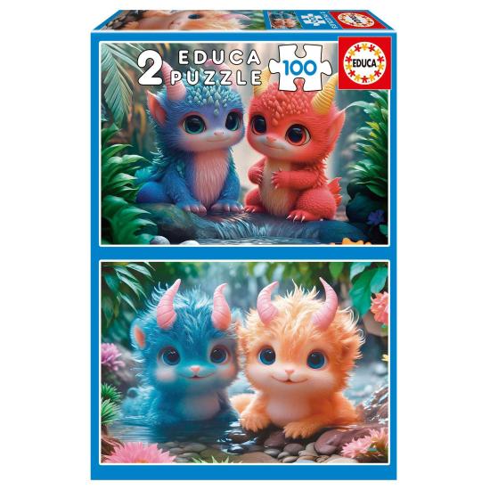Puzzle Educa Entzückende Monster 2 x 100 Teile Puzzle Educa Entzückende Monster 2 x 100 Teile