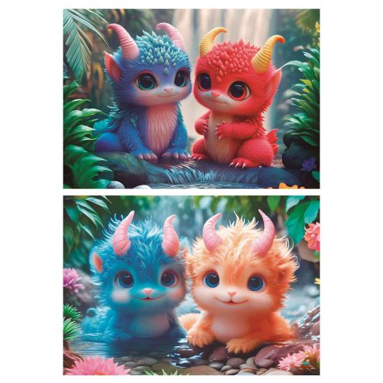 Puzzle Educa Entzückende Monster 2 x 100 Teile Puzzle Educa Entzückende Monster 2 x 100 Teile