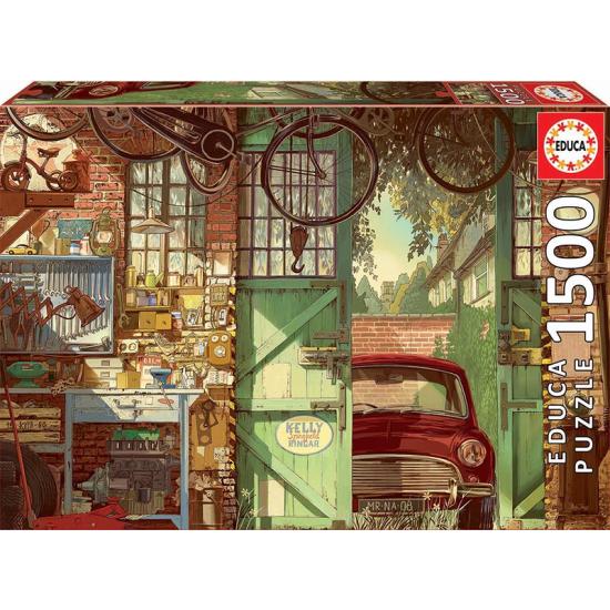 Educa Old Garage Puzzle, Die alte Garage mit 1500 Teilen