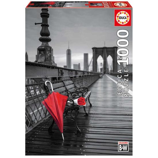 Educa Red Umbrella Puzzle, Brooklyn Bridge 1000 Teile