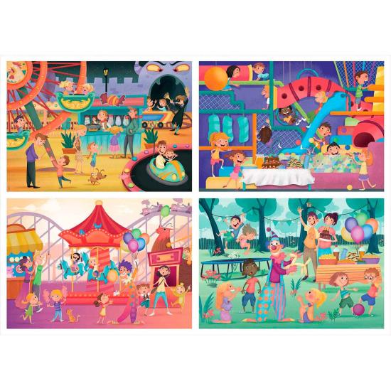 Puzzle Educa Park + Progressive Kinderparty 20+40+60+80 T