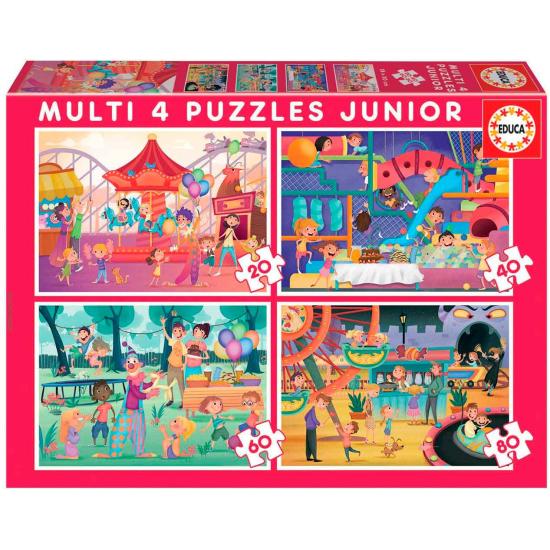 Puzzle Educa Park + Progressive Kinderparty 20+40+60+80 T