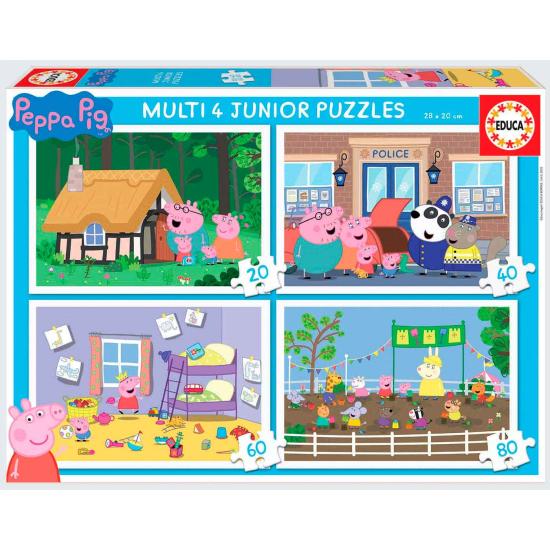 Educa Peppa Pig Multi Progressive Puzzle 20+40+60+80 Teile