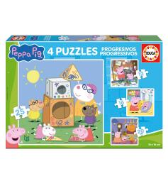 Educa Peppa Pig Progressives Puzzle 12+16+20+25 Teile