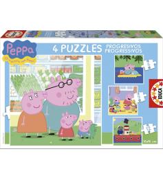 Educa Peppa Pig Progressives Puzzle 6+9+12+16