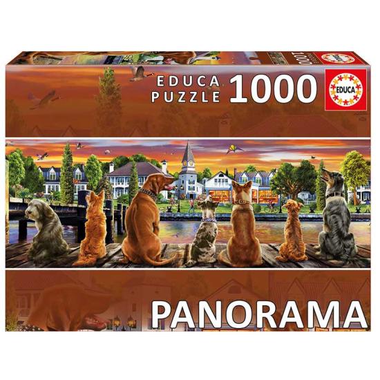 Puzzle Educa Hunde am Pier mit 1000 Teilen