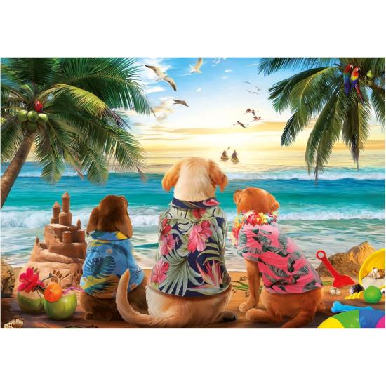 Puzzle Educa Hunde am Strand 1000 Teile