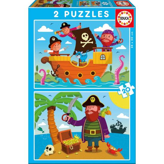 Educa Piraten-Puzzle 2 x 20 Teile