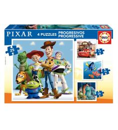 Educa Pixar Progressives Puzzle 12+16+20+25 Teile
