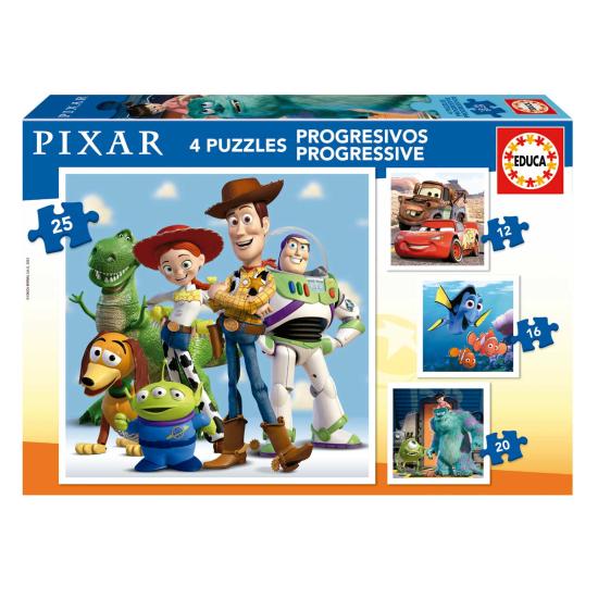 Educa Pixar Progressives Puzzle 12+16+20+25 Teile Educa Pixar Progressives Puzzle 12+16+20+25 Teile