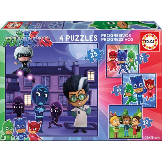 Educa PJ Masks Progressives Puzzle 12+16+20+25 Teile Educa PJ Masks Progressives Puzzle 12+16+20+25 Teile