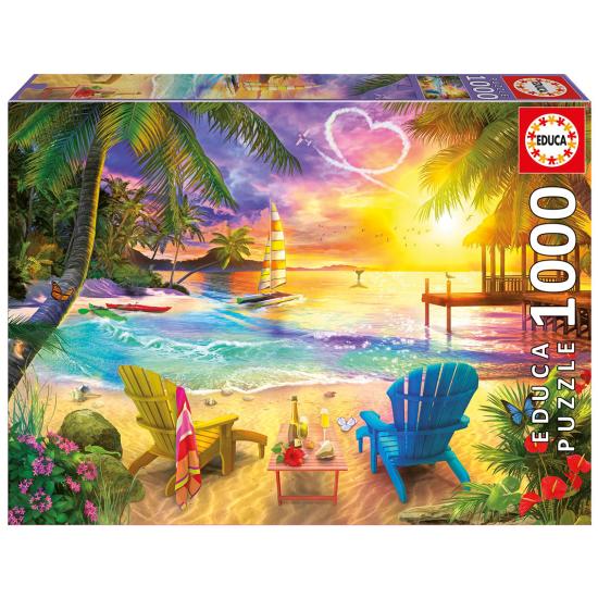 Puzzle Educa Playa del Amor 1000-teiliges
