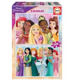 Puzzle Educa Disney-Prinzessinnen 2 x 100 Teile