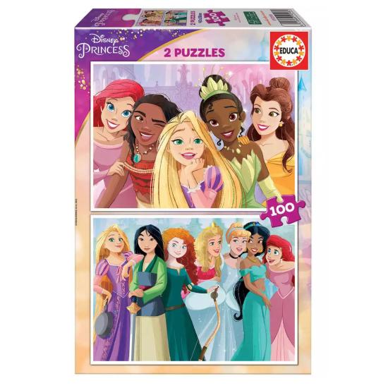 Puzzle Educa Disney-Prinzessinnen 2 x 100 Teile