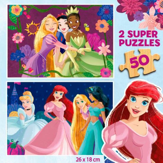 Educa Disney-Prinzessinnen-Puzzle mit 2 x 50 Holzteilen