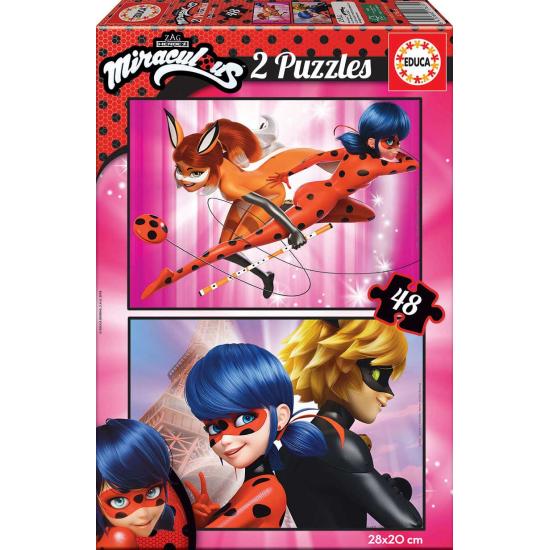 Educa Prodigiosa Marienkäfer-Puzzle mit 2 x 48 Teilen