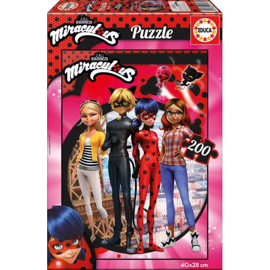 Educa Prodigiosa Puzzle: Die Abenteuer von Ladybug mit 200 Teile