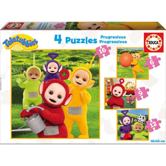 Teletubies Educa Progressives Puzzle 6+9+12+16 Teile