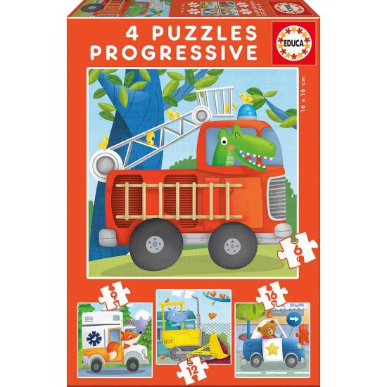 Puzzle Educa Progressives Rescue Patrol 6+9+12+16 Teile.