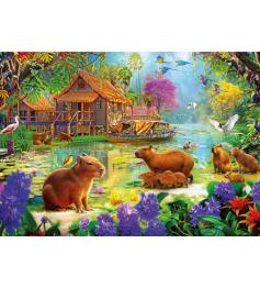 Puzzle Educa Capybara-Dorf 500 Teile