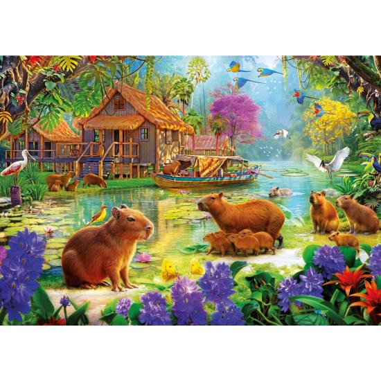 Puzzle Educa Capybara-Dorf 500 Teile