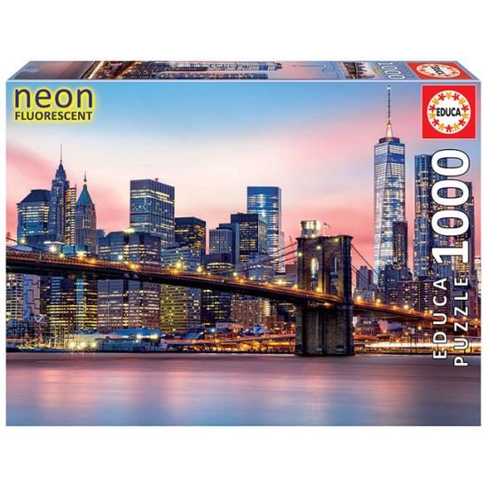 Educa Brooklyn Bridge Neon-Effekt-Puzzle 1000 Teile