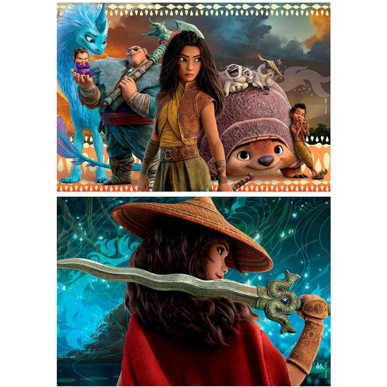 Educa Raya und der letzte Drache Puzzle 2 x 50 Holzteile