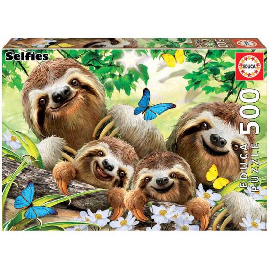 Educa Selfie Puzzle Familie der Faultiere 500 Teile