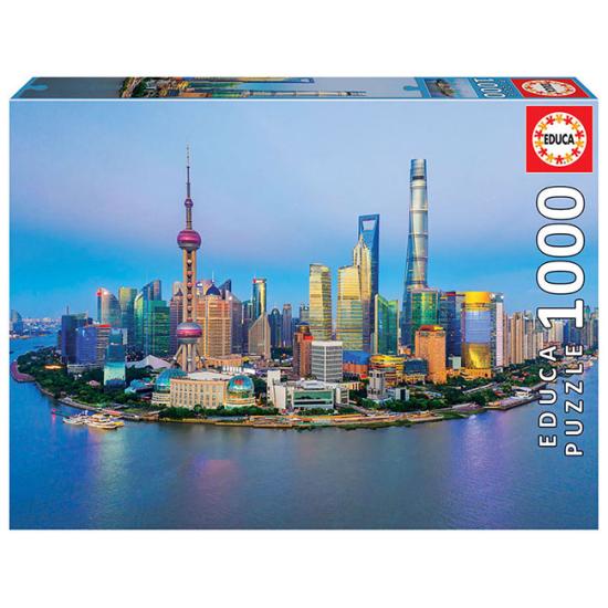 Educa Shanghai bei Sonnenuntergang Puzzle 1000 Teile