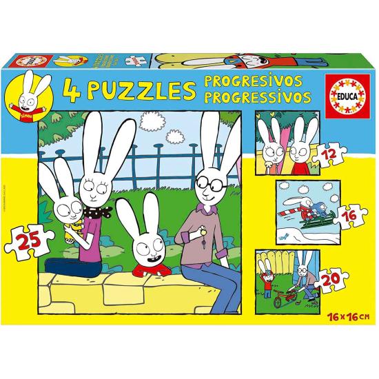 Educa Simon Progressives Puzzle 12+16+20+25 Teile