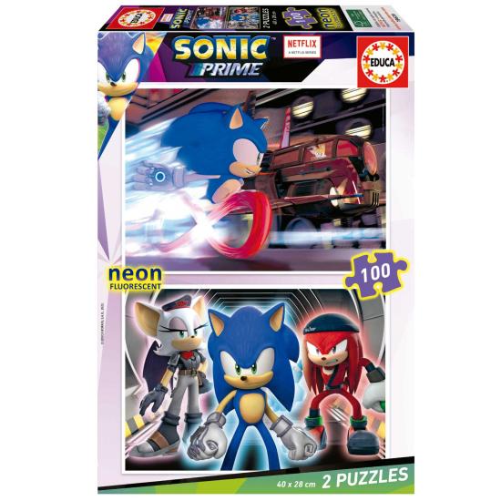 Educa Sonic Prime Neon Puzzle 2 x 100 Teile