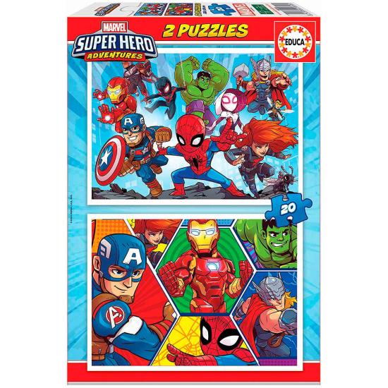Educa Super Hero Adventures Puzzle 2 x 20 Teile