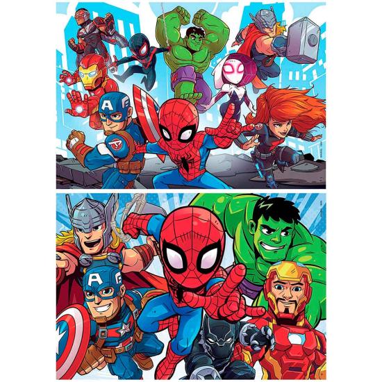 Educa Super Hero Adventures Puzzle aus 2 x 25 Holzteilen