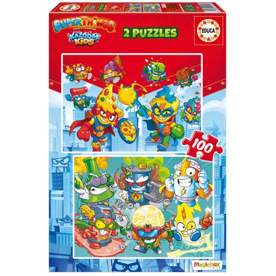 Educa Superthings Puzzle mit 2 x 100 Teilen