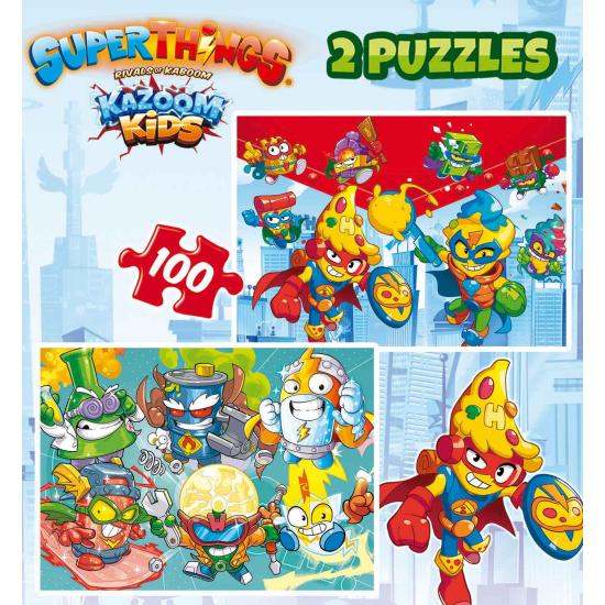 Educa Superthings Puzzle mit 2 x 100 Teilen