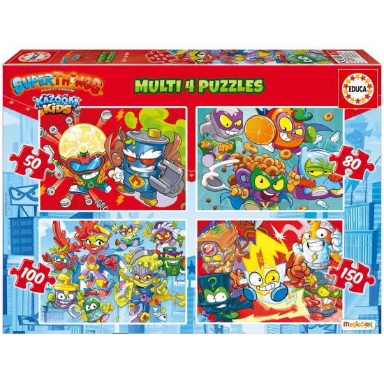 Educa Superthings Multi Progressive Puzzle 50+80+100+150 Teile