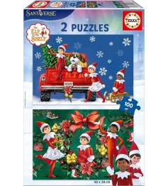 Puzzle Educa The Elf on the Shelf, 2 x 100 Teile