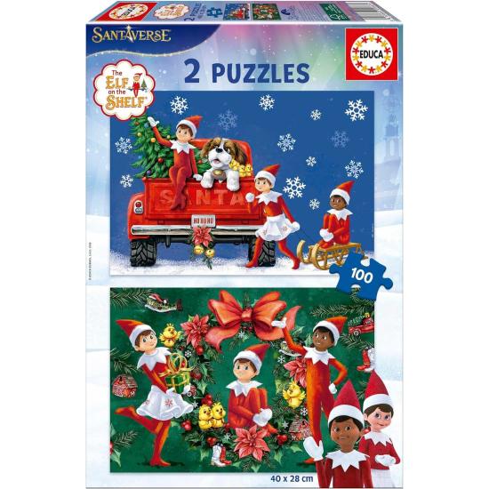 Puzzle Educa The Elf on the Shelf, 2 x 100 Teile