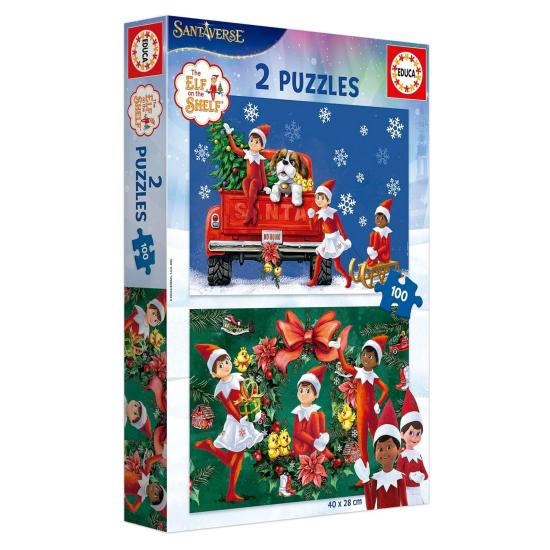 Puzzle Educa The Elf on the Shelf, 2 x 100 Teile
