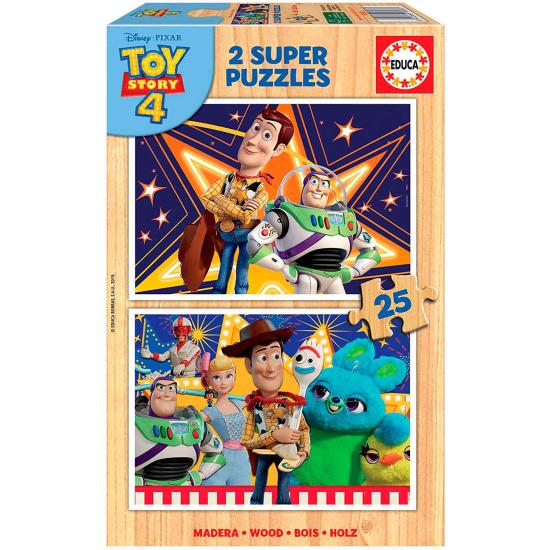 Educa Toy Story 4 Puzzle mit 2 x 25 Holzteilen