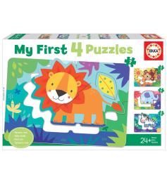 Puzzle Educa Jungle Animals Progressive 5+6+7+8 Teile