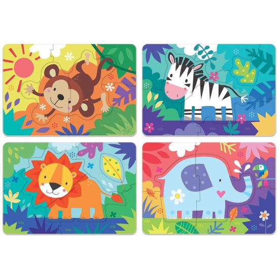 Puzzle Educa Jungle Animals Progressive 5+6+7+8 Teile