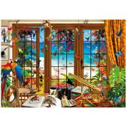 Educa Fenster-Vogelbeobachter-Puzzle, 1500 Teile