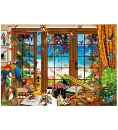 Educa Fenster-Vogelbeobachter-Puzzle, 1500 Teile
