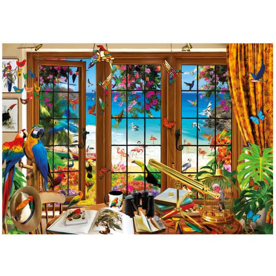 Educa Fenster-Vogelbeobachter-Puzzle, 1500 Teile