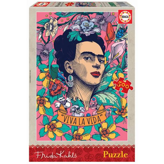 Puzzle Educa Viva la Vida, Frida Kahlo 500 Teile