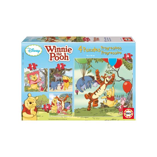Educa Winnie the Pooh Progressives Puzzle 6+9+12+16 Teile